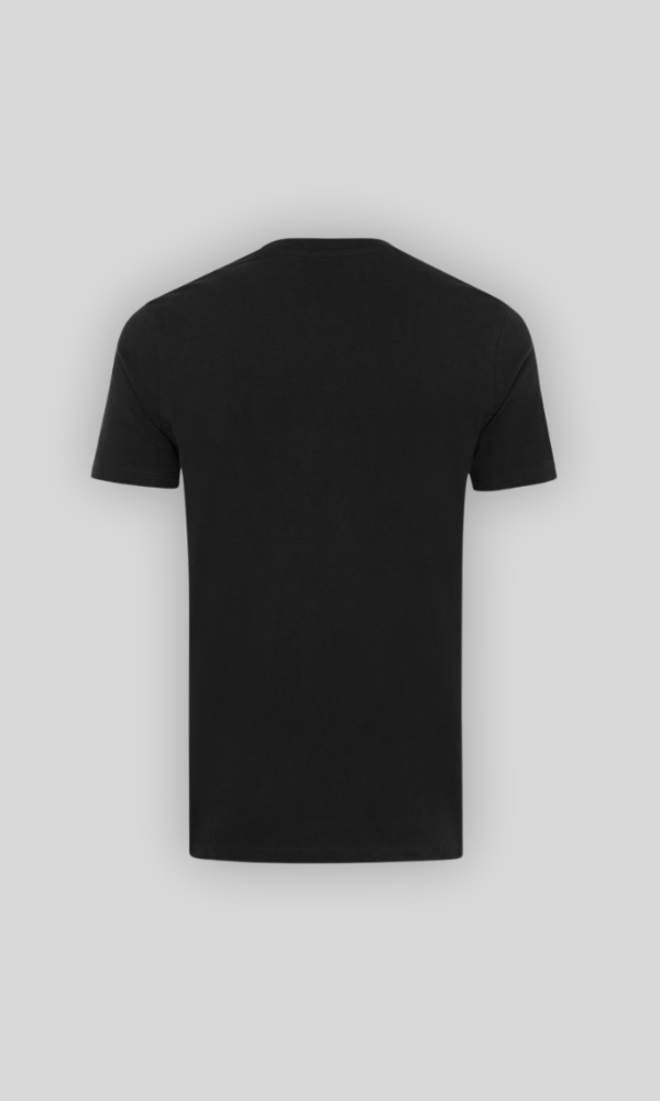 Recycled classic fit t-shirt, embroidered logo | Black