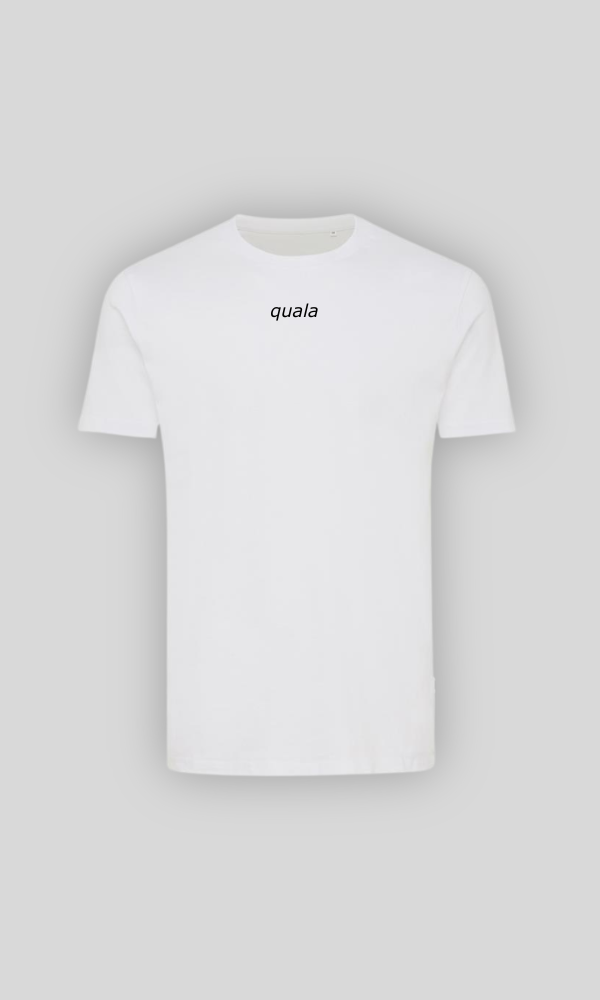 Recycled classic fit t-shirt, embroidered logo | White
