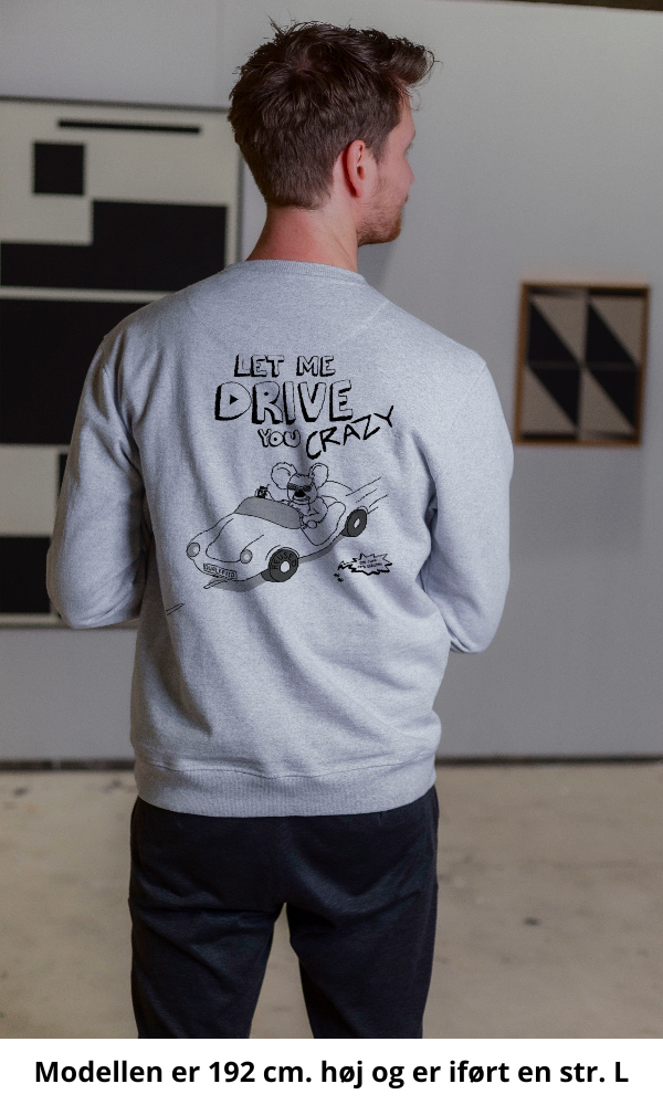 Let me drive you crazy. Upcycled sweatshirt.
