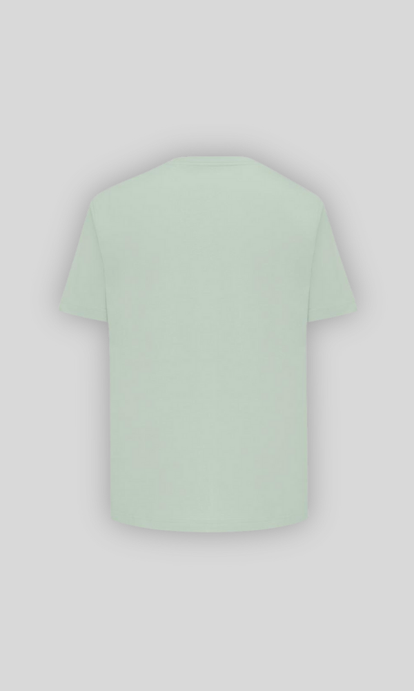 Recycled box fit t-shirt, embroidered logo | Iceberg green