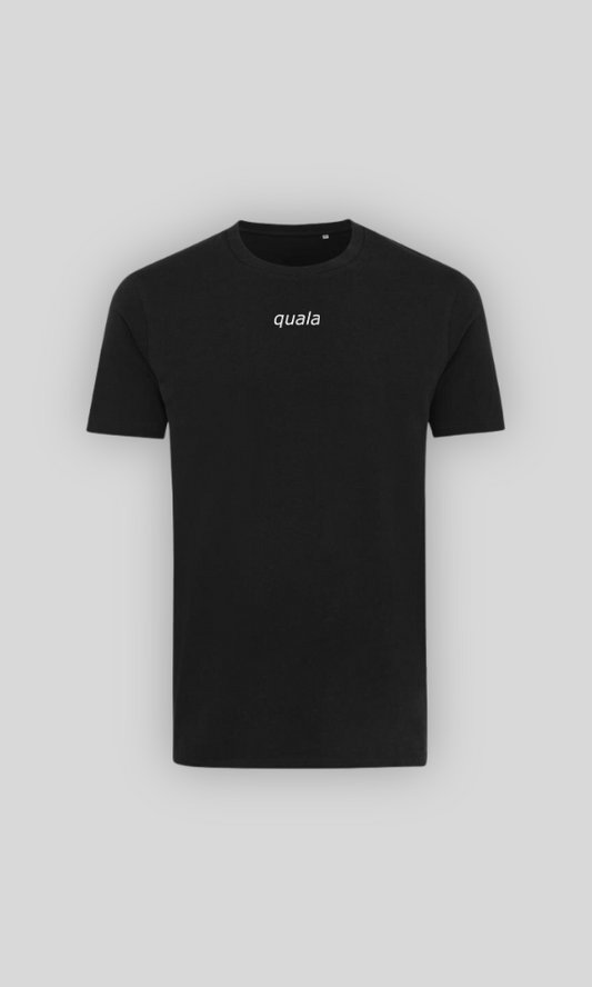 Recycled classic fit t-shirt, embroidered logo | Black