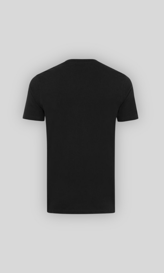 Recycled classic fit t-shirt, embroidered logo | Black