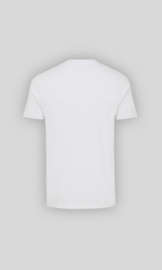 Recycled classic fit t-shirt, embroidered logo | White