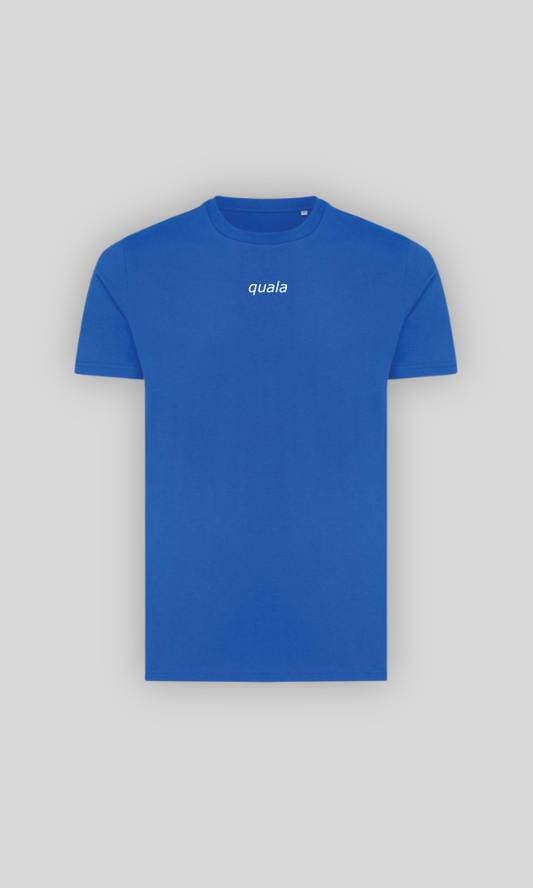 Recycled classic fit t-shirt, embroidered logo | Royal blue