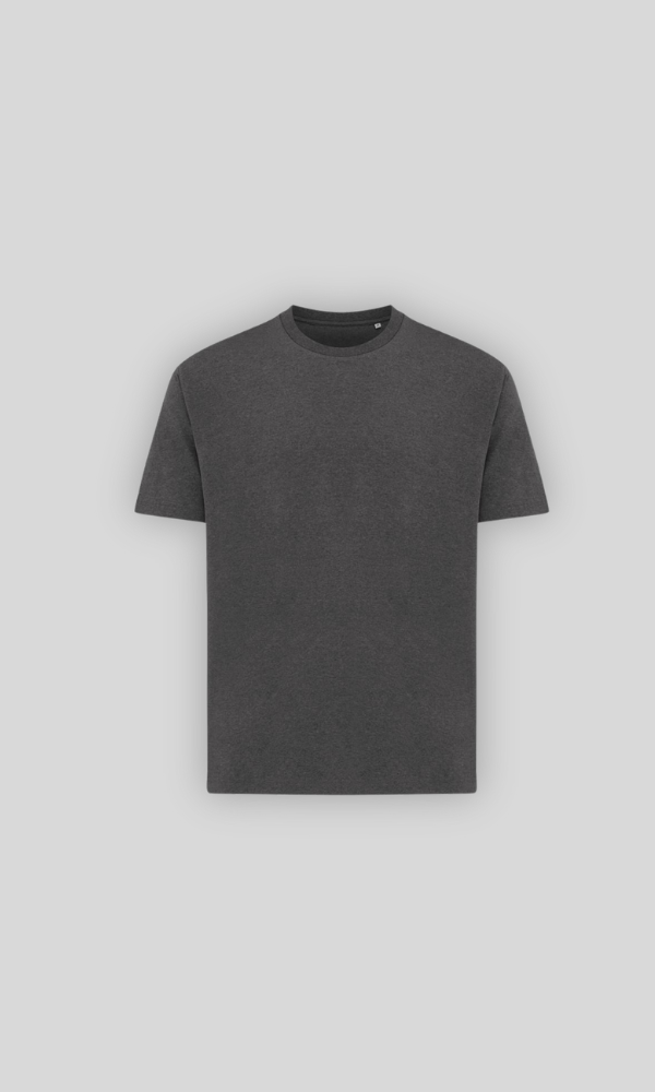 Recycled box fit t-shirt, printed logo | Anthracite