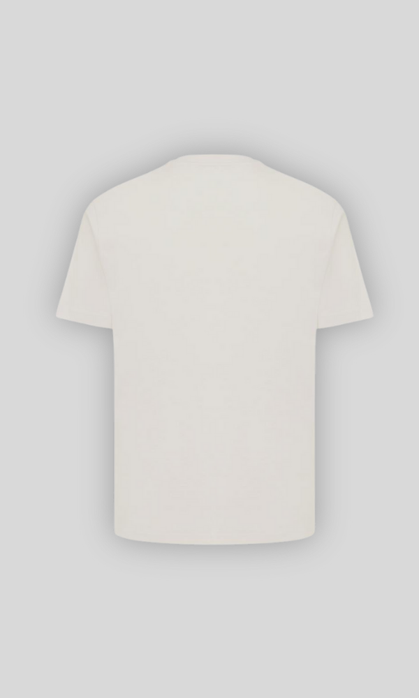 Recycled box fit t-shirt, embroidered logo | Neutral