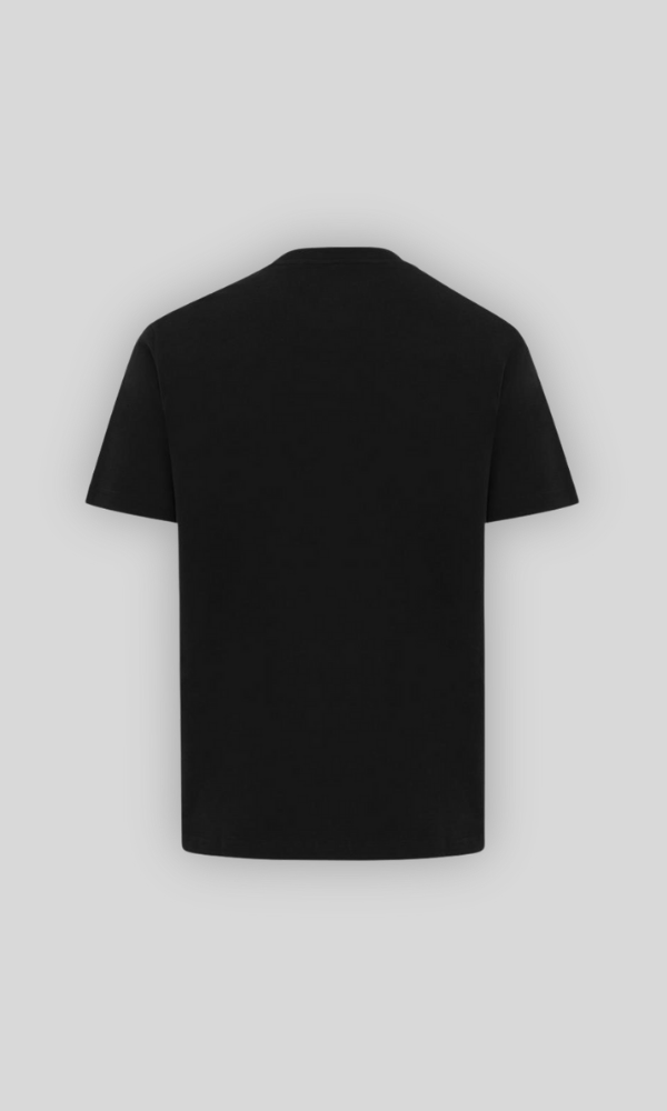 Recycled box fit t-shirt, embroidered logo | Black